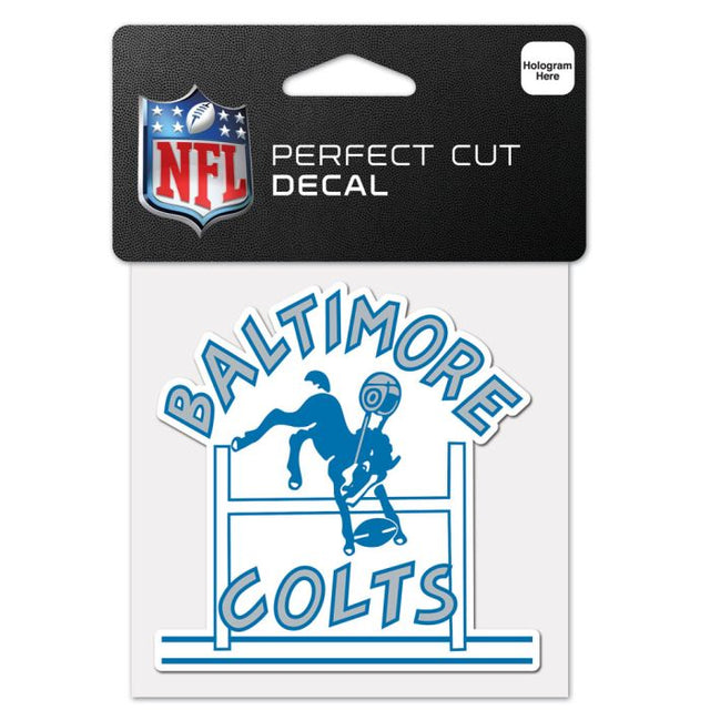 Calcomanía de color de corte perfecto RETRO con logotipo clásico de Indianapolis Colts, 4" x 4"