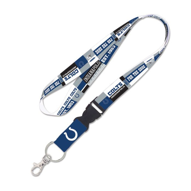 Indianapolis Colts Color Block Lanyard w/detachable buckle 1"