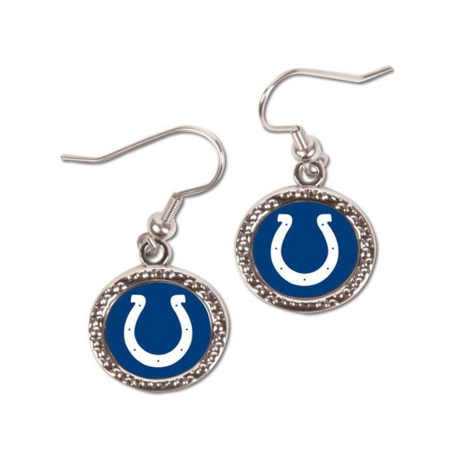 Pendientes de joyería de los Indianapolis Colts en cartulina redonda