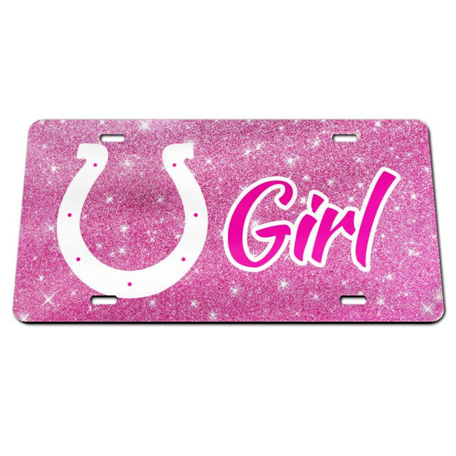 Indianapolis Colts GLITTER BACKGROUND Acrylic Classic License Plates