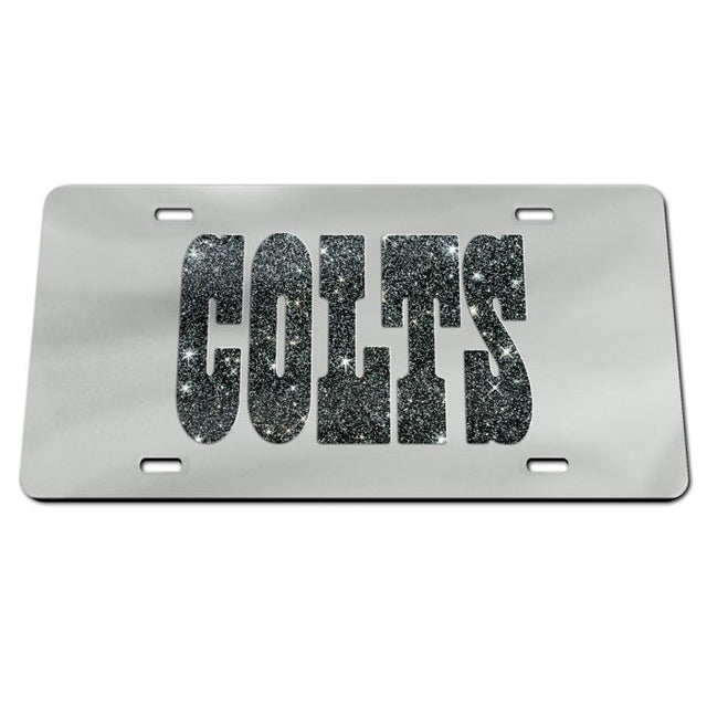 Indianapolis Colts GLITTER LETTERS Acrylic Classic License Plates