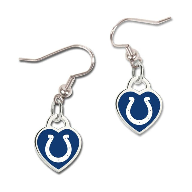 Pendientes de corazón de los Indianapolis Colts con corazón en 3D