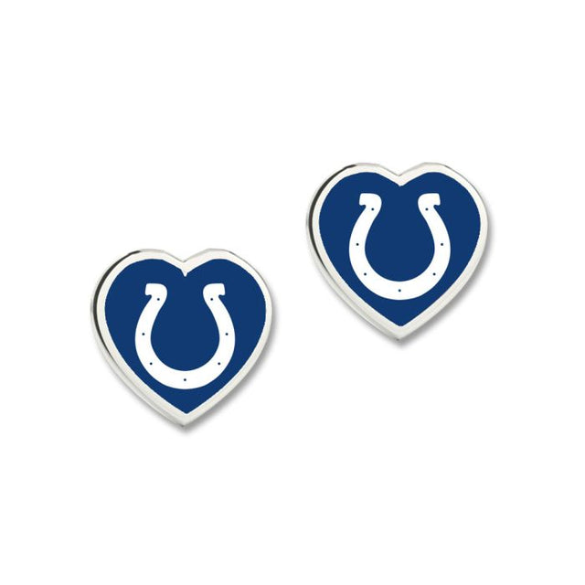 Indianapolis Colts HEART POST Earrings w/3D Heart