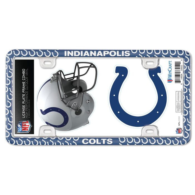 Indianapolis Colts License Plate Thin Frame - Plastic w/Decal