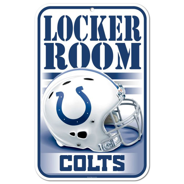 Letrero de plástico para vestuario de los Indianapolis Colts, 11" x 17"