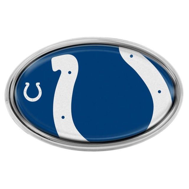 Emblema abovedado de metal cromado MEGA de los Indianapolis Colts