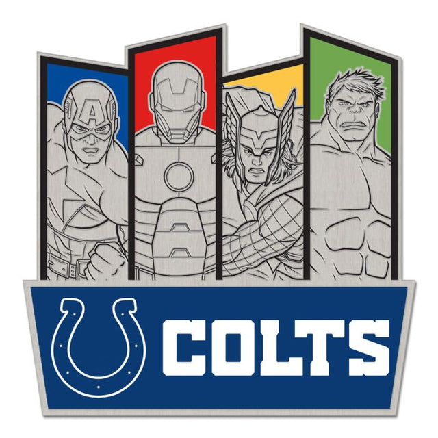 Tarjeta de joyería con pin de colección de Marvel de los Indianapolis Colts/Marvel (C) 2021