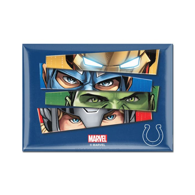 Imán de metal de Marvel de 2,5" x 3,5" de los Indianapolis Colts/Marvel (C) 2021