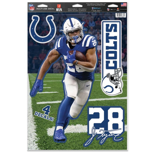 Calcomanía multiusos de los Indianapolis Colts de 11" x 17" de Jonathan Taylor