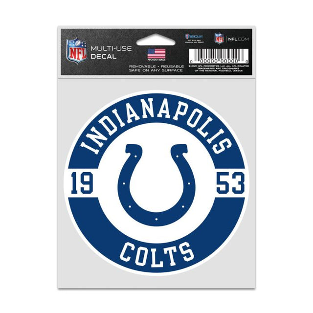 Calcomanías para fanáticos de los Indianapolis Colts, 3,75" x 5"