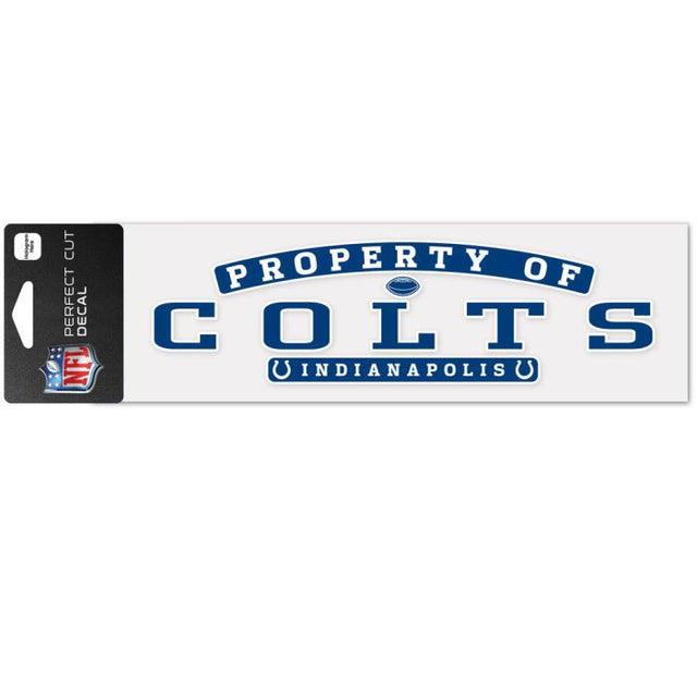 Indianapolis Colts Property of Perfect Cut Decals 3" x 10"