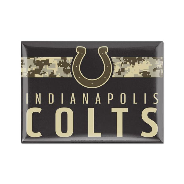 Imán de metal estándar de los Indianapolis Colts de 2,5" x 3,5"