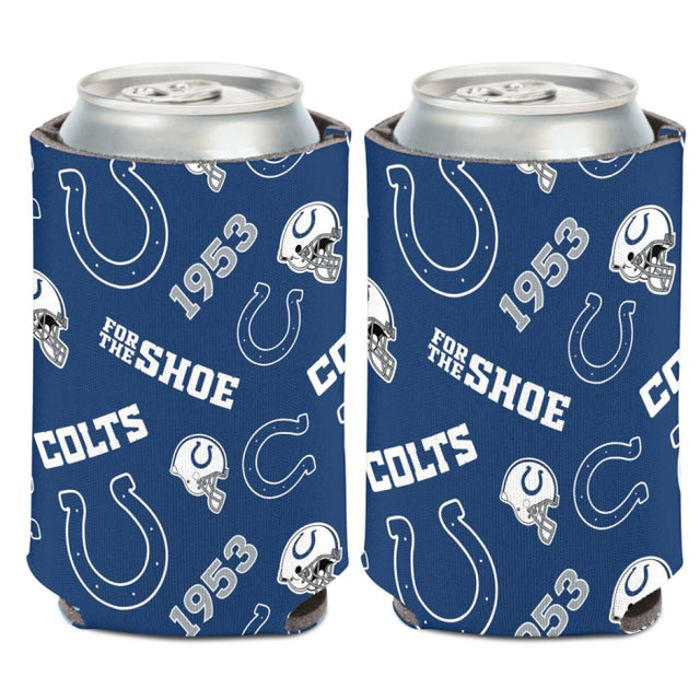 Enfriador de lata con estampado disperso de los Indianapolis Colts, 12 oz.