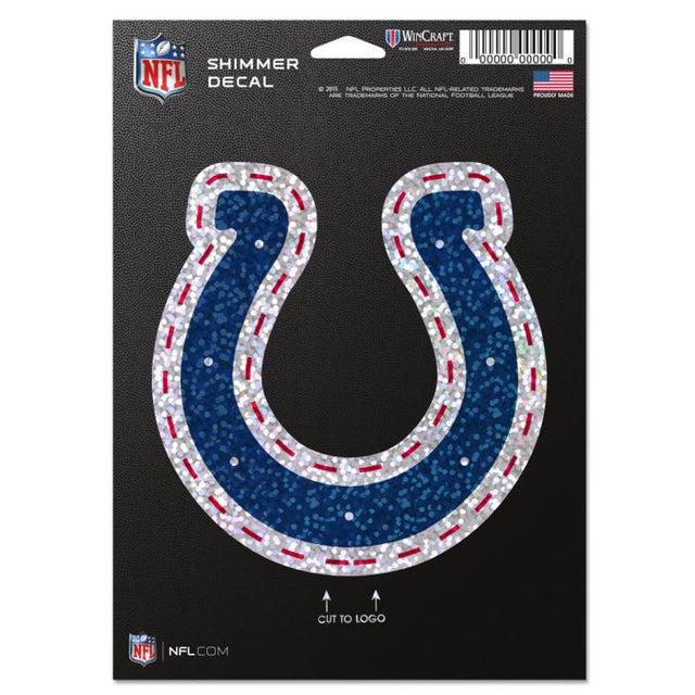 Indianapolis Colts Shimmer Decals 5" x 7"