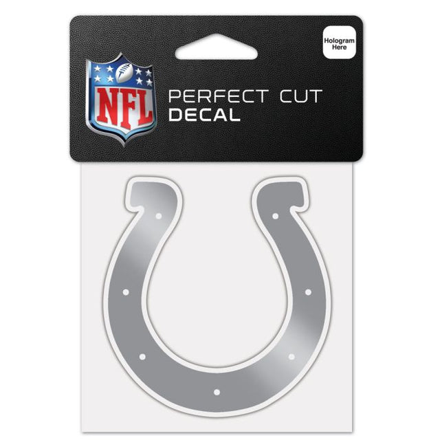 Indianapolis Colts Silver Decal Metallic 4" x 4"