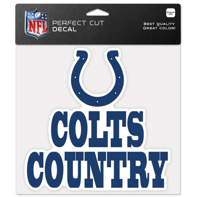 Indianapolis Colts Slogan Perfect Cut Color Decal 8" x 8"