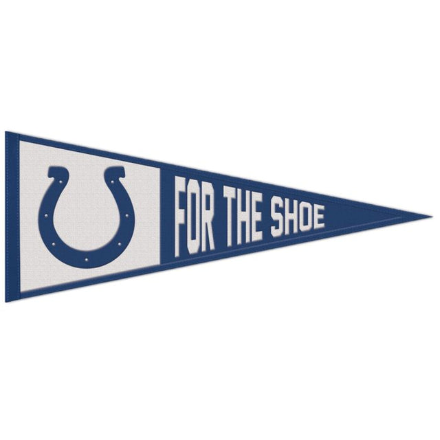 Banderín de lana con el eslogan de los Indianapolis Colts, 13" x 32"