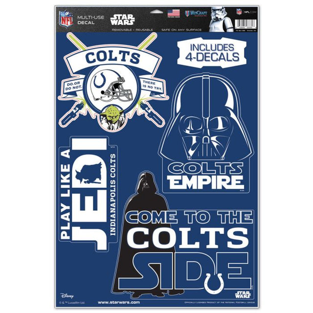 Calcomanía multiusos de Star Wars de Indianapolis Colts, 11 x 17 pulgadas