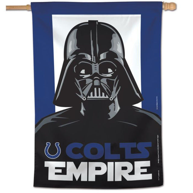 Bandera vertical de los Indianapolis Colts / Star Wars Vader de 28" x 40"