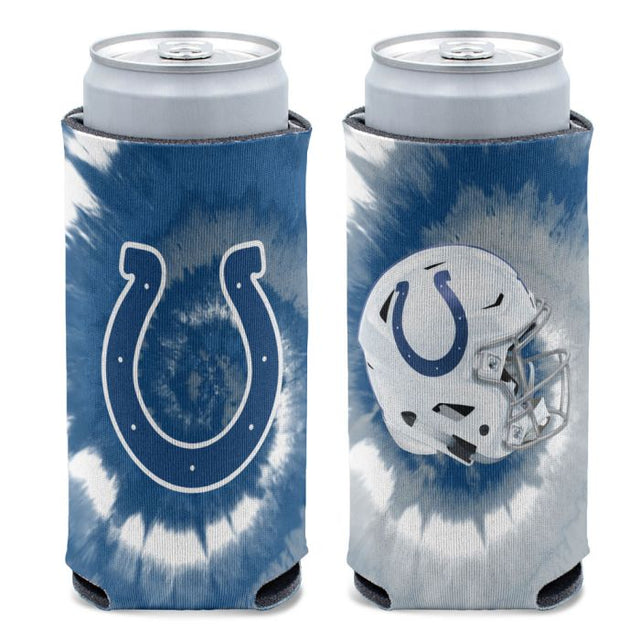 Enfriador de lata delgado de 12 oz con teñido anudado de los Indianapolis Colts