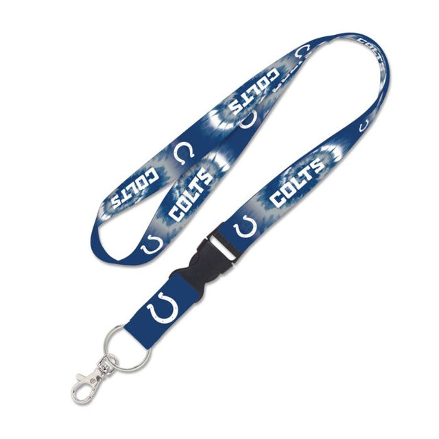 Indianapolis Colts Tie Dye Lanyard w/detachable buckle 1"