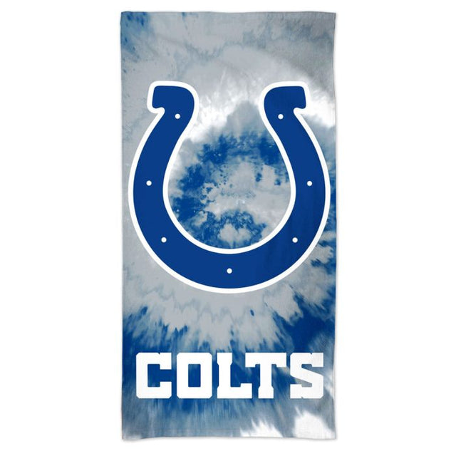 Toalla de playa Spectra con teñido anudado de los Indianapolis Colts de 30" x 60"