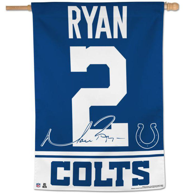 Bandera vertical de los Indianapolis Colts de 28" x 40" Matt Ryan