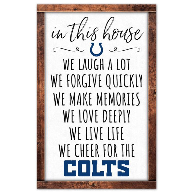 Letrero de madera de los Indianapolis Colts, 11" x 17", 1/4" de grosor