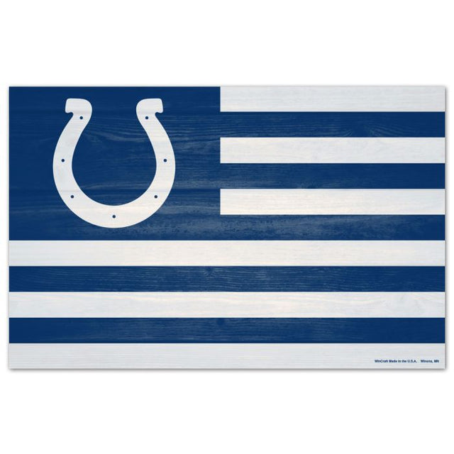 Indianapolis Colts Wood Sign 11" x 17" 1/4" thick