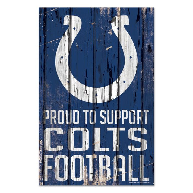 Indianapolis Colts Wood Sign 11" x 17" 1/4" thick