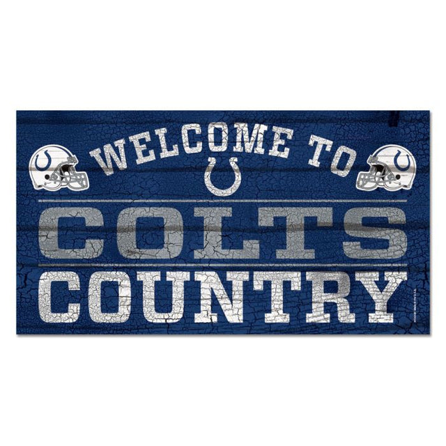 Indianapolis Colts Wood Sign 13"x24" 1/4" thick