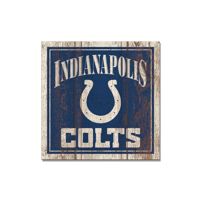 Imán de madera de los Indianapolis Colts de 3" x 3"