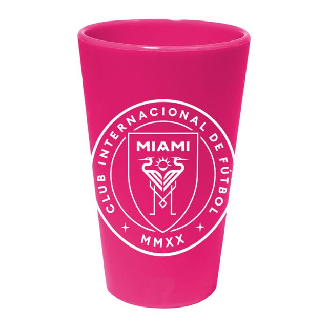 Vaso de pinta de silicona de 16 oz de color del Inter Miami CF