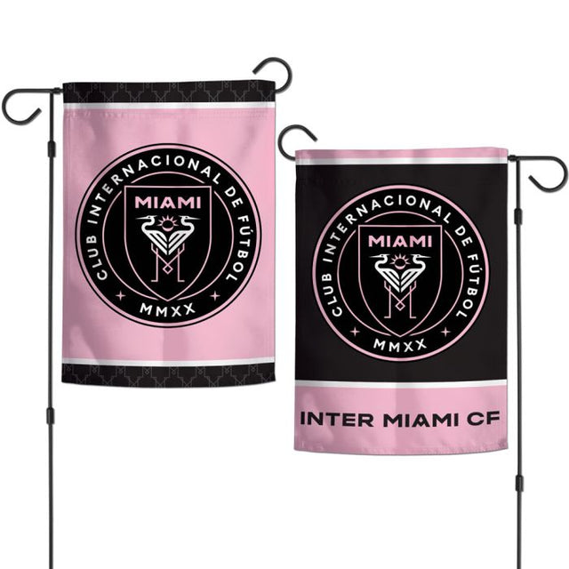 Banderas de jardín del Inter Miami CF de 2 lados, 12,5" x 18"