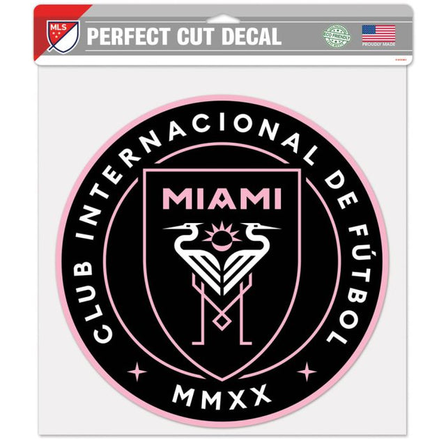 Calcomanía de color de corte perfecto del Inter Miami CF de 12" x 12"