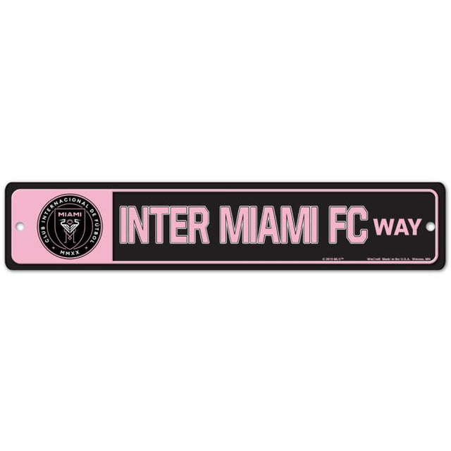 Letrero de calle/zona del Inter Miami CF de 3,75" x 19"