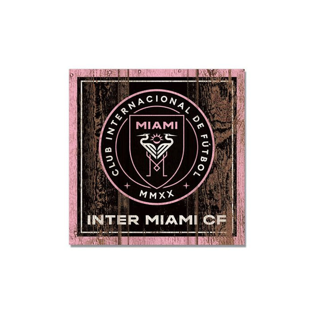 Imán de madera del Inter Miami CF de 3" x 3"