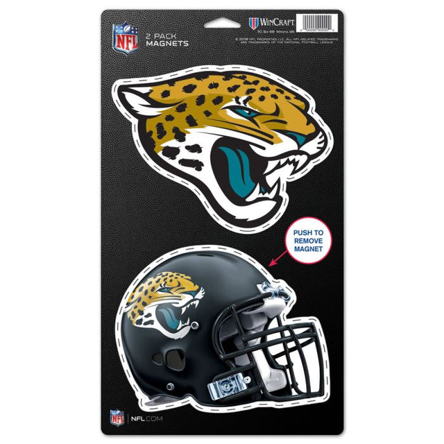 Paquete de 2 imanes de los Jacksonville Jaguars, 5" x 9"