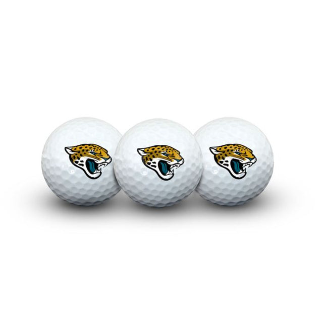 3 pelotas de golf Jacksonville Jaguars en estuche tipo concha