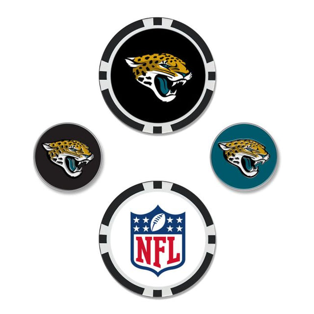 Juego de cuatro marcadores de pelota de los Jacksonville Jaguars