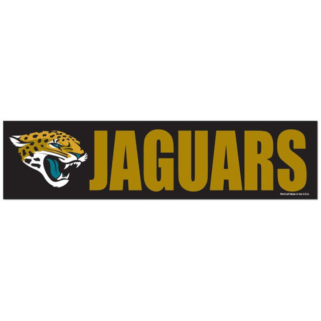 Tira de parachoques de los Jacksonville Jaguars de 3" x 12"