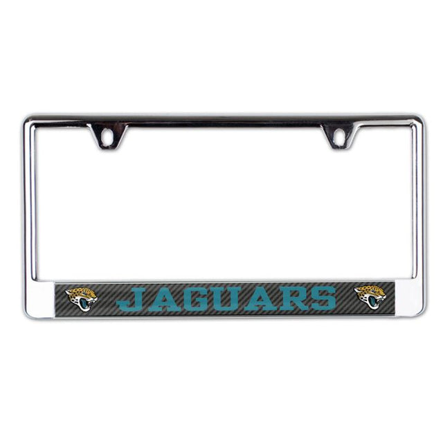 Jacksonville Jaguars CARBON Lic Plate Frame B/O Printed