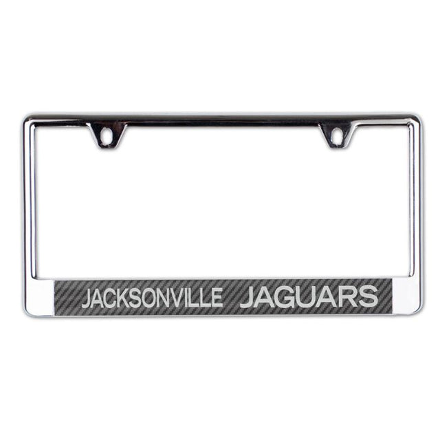 Jacksonville Jaguars CARBON Lic Plate Frame B/O Printed