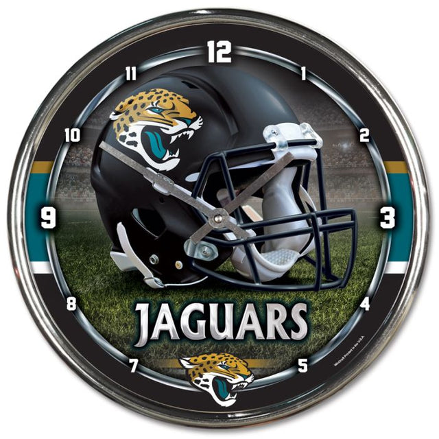 Jacksonville Jaguars Chrome Clock