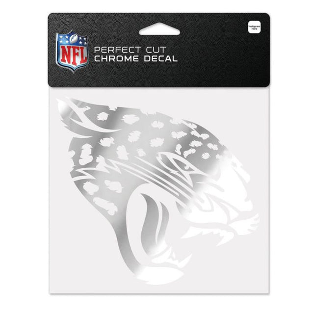 Calcomanía de corte perfecto cromada de los Jacksonville Jaguars de 6" x 6"