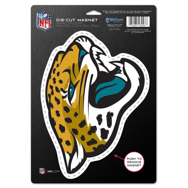 Imán troquelado con el logotipo de los Jacksonville Jaguars, 6,25" x 9"