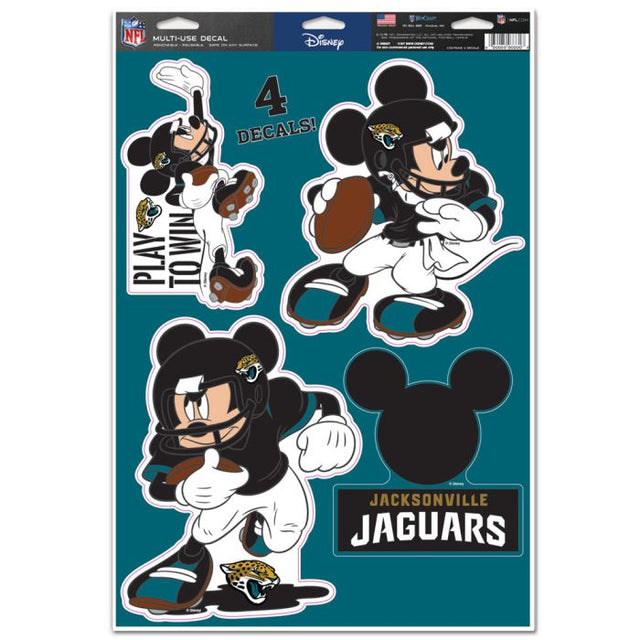 Calcomanía multiusos de Jacksonville Jaguars / Mickey Mouse de Disney, 11" x 17"