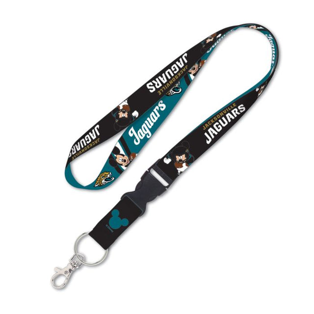 Cordón de Mickey Mouse de Disney y Jacksonville Jaguars con hebilla desmontable de 1"