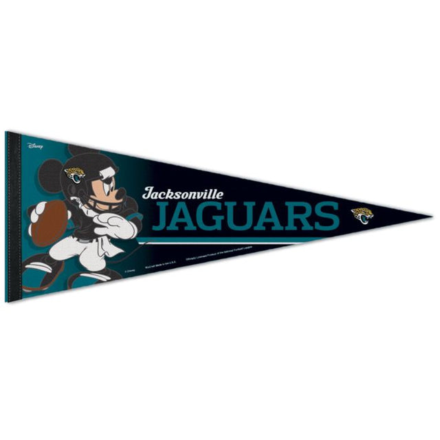 Banderín premium de Jacksonville Jaguars / Disney Mickey Mouse de 12" x 30"