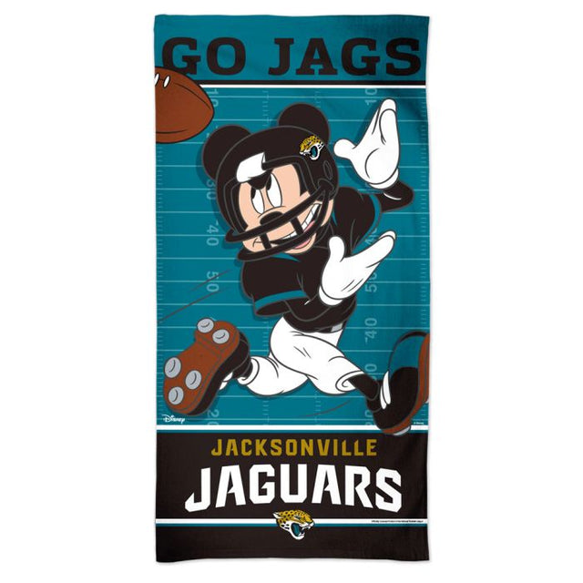 Toalla de playa Spectra de Jacksonville Jaguars / Disney Mickey Mouse de 30" x 60"